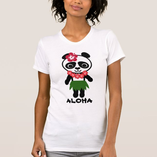 Camiseta Camisole das senhoras da panda de Hula (Frente)
