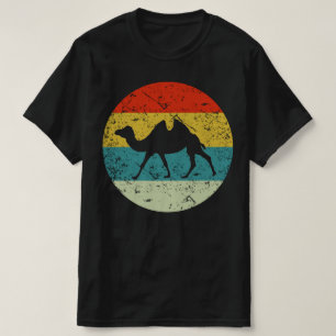 Camiseta cammel retro silhueta vintage 70s