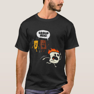 Camiseta Camng Abraço de Grupo Smores Funny Marshmallow Hom