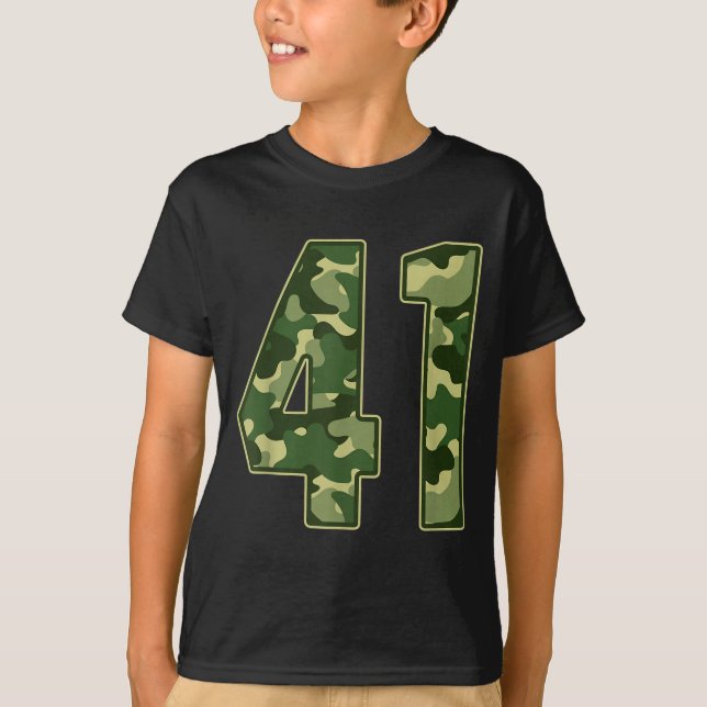 Camiseta Camo #41 Jersey Number 41 Uniform Fan Favorite Pla (Frente)