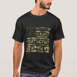 Camiseta Camo Amer, Dia de os pais Herói do Pai Marido