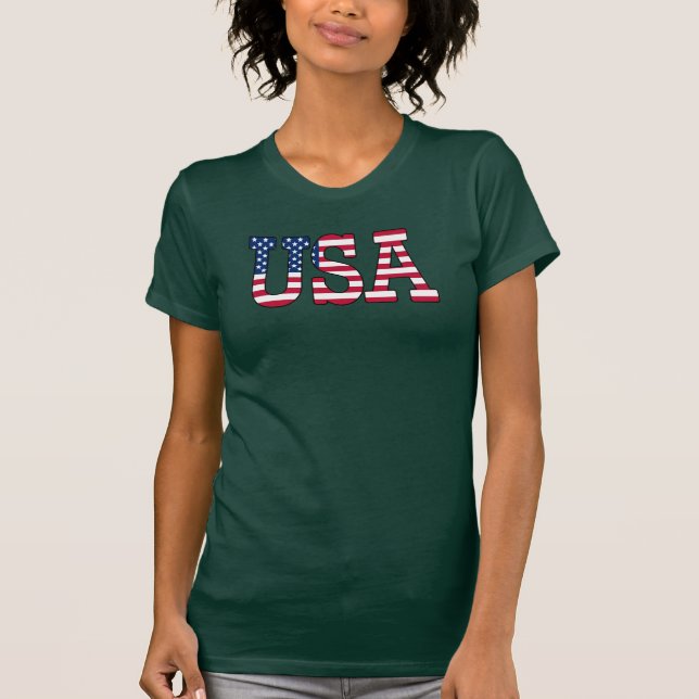 Camiseta Camo American Flag Camouflage T-shirt dos EUA (Frente)