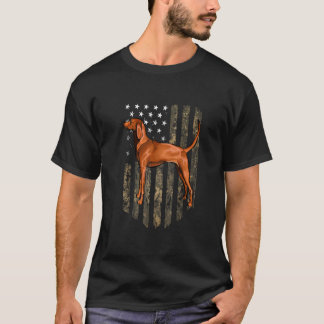 Camiseta camo americano flag redbone coonhound