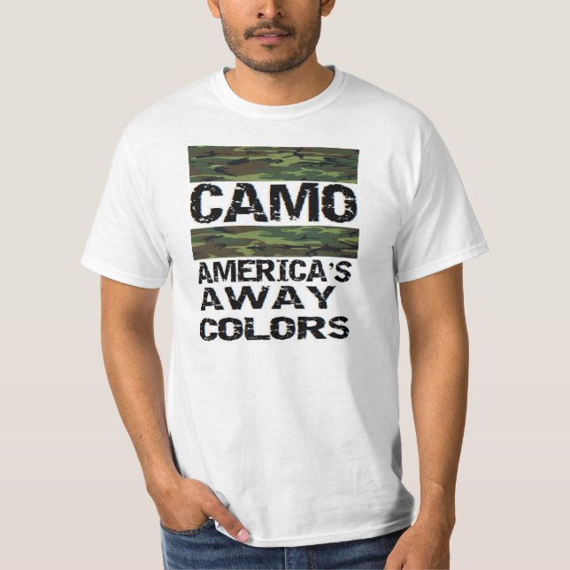 Camiseta camo: as cores ausentes de América (Frente)