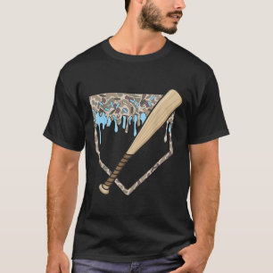 Camiseta Camo Baseball Baseball Plate Bat Boys Sp