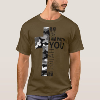 Camiseta Camo Branco Não Teme Casais Versos Cristãos