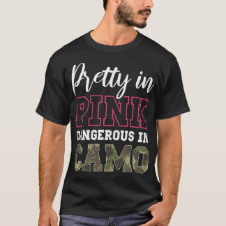 Camiseta Camo Caça Rosa Para Caçadores De Mulheres E Rapari