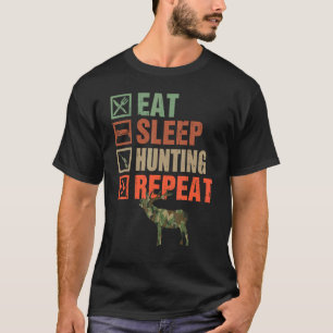 Camiseta Camo Comeu Sono Caçando Repetidas Vezes