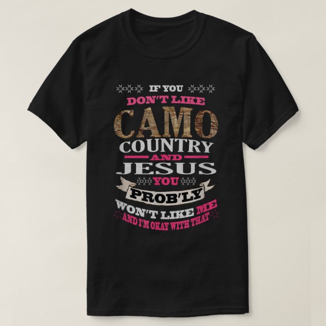 Camiseta Camo Country Jesus (Frente do Design)