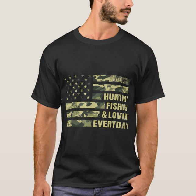 Camiseta Camo De Caça À Pesca (Frente)