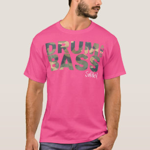 Camiseta Camo De Música Selvagem Dnb Soldado Para Mulheres
