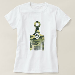 Camiseta Camo de Paz Afro Hair