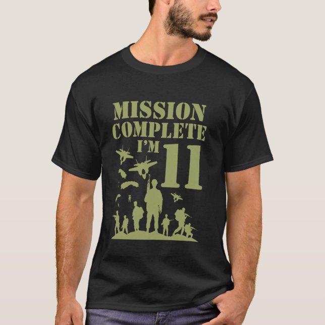Camiseta Camo Eleven Birthday Boy 11 (Frente)