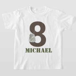 Camiseta Camo Festa de aniversário do Exército T-Shirt