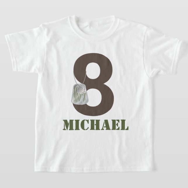 Camiseta Camo Festa de aniversário do Exército T-Shirt (Postura )