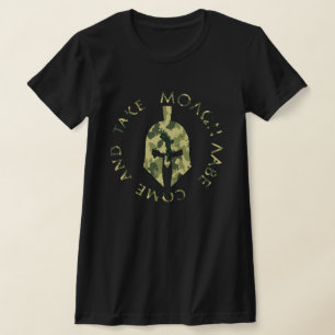 Camiseta Camo Militar Molon Labe Spartan Helmet