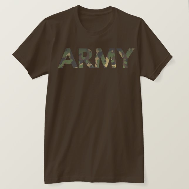 Camiseta Camo Militar Verde do Exército (Frente do Design)