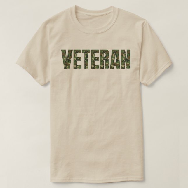 Camiseta Camo Militar Veterano (Frente do Design)