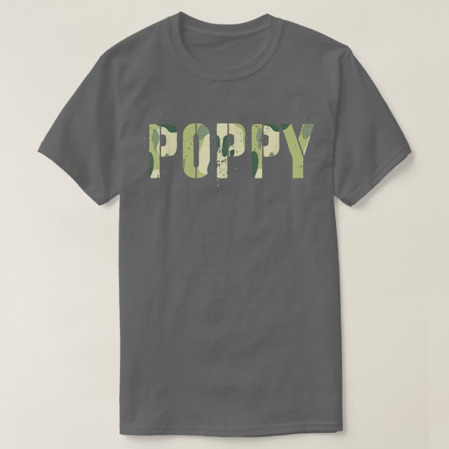 Camiseta Camo POPPY Pai Herói Vovô Mito Legenda  (Frente do Design)
