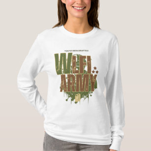 Camiseta Camo Streetwear do Exército WLFI para guerreiros d