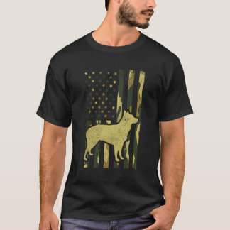 Camiseta Camo U Flag Heeler Animal Cattle Dog Patriot Camo