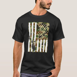 Camiseta Camo US Flag Deer Hunting