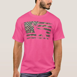 Camiseta Camo USA Flag Deer Elk Buck Hunter Hunter Hunter