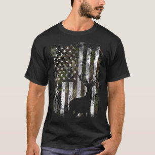 Camiseta Camoflage Camoflage da Camoflage Deer Elk Buck