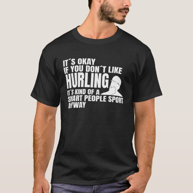 Camiseta Camogie Irland Hurling é para pessoas inteligentes (Frente)