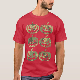 Camiseta Camoue Camo Happy Halloween Pumpkin Jack O Lantern