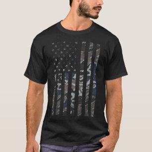 Camiseta Camouflage American Flag Camo Militar 4 De Julho