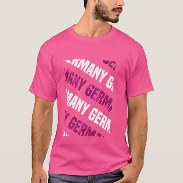 Camiseta Camouflage cor-de-rosa, Alemanha Camo (Frente)