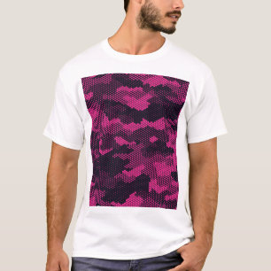 Camiseta Camouflage hexagonal, fundo de textura militar