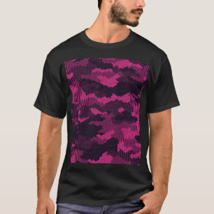 Camiseta Camouflage hexagonal, fundo de textura militar