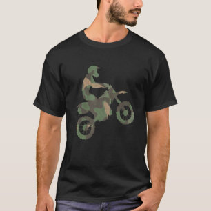 Camiseta Camouflage Rider Biker Motorcycle Camo