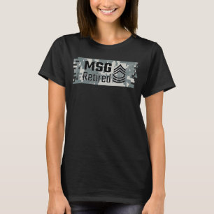 Camiseta Camouflage, Sargento MSG aposentado por homens e m