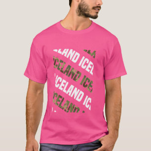 Camiseta Camouflage Verde com Padrão da Islândia