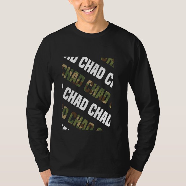 Camiseta Camouflage Verde do Padrão Chad Camo (Frente)