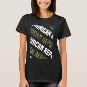 Camiseta Camouflage Verde Padrão da República Dominicana