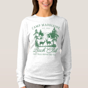Camiseta Camp Bachelorette Forest Deer Última Trilha Acampa