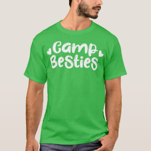 Camiseta Camp Besties Bonita Menina de Verão, Melhor Amiga