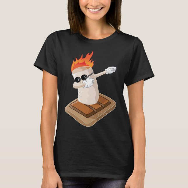 Camiseta Camp Bonfire Funny Smores Camp do Marshmallow (Frente)