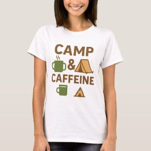 Camiseta Camp Caffeine T-Shirt Engraçado Com Café - Taça de
