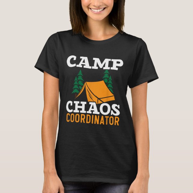 Camiseta Camp Chaos Coordinator Camping Squad Camp Director (Frente)
