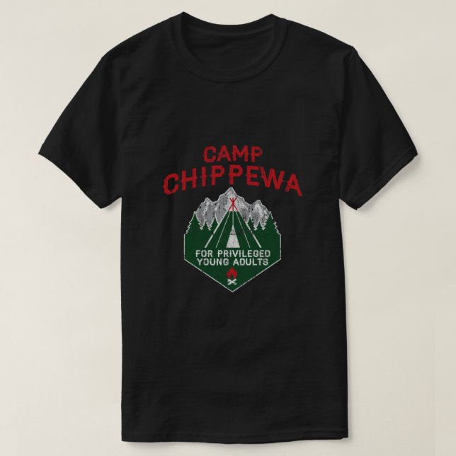 Camiseta Camp Chippewa - Valores da Família de Addam Essenc (Frente do Design)