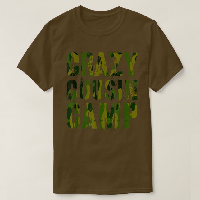 Camiseta CAMP CRAZY CAMP Camo Engraçado Vovó vovô Reedu (Frente do Design)