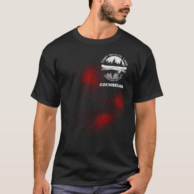 Camiseta Camp Crystal Lake counselor (Friday the 13th) Esse (Frente)