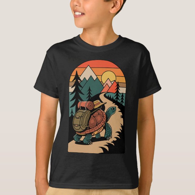 Camiseta Camp De Acampamento De Tartaruga (Frente)