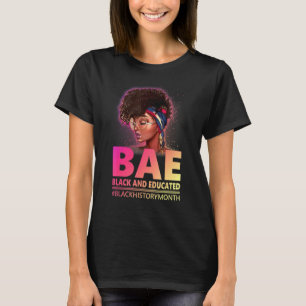 Camiseta Camp De Rainha Educada E Preta-Cute