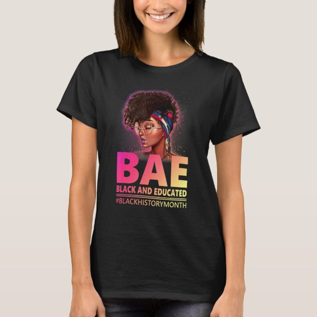 Camiseta Camp De Rainha Educada E Preta-Cute (Frente)